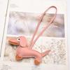 Dog Keychain Pendant Pu Leather Cartoon Pet Bag Charm For Keys And Phones