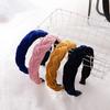 Ins Internet Celebrity Golden Velvet Braided Headband, Woven Temperament Simple Knotted Headband Hair Accessories