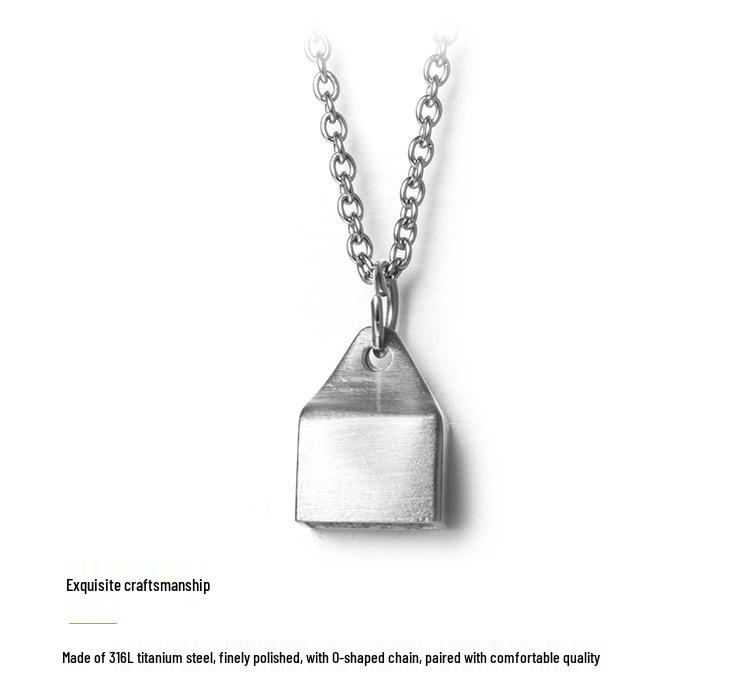 Trendy Geometric Patriotic Men's Titanium Steel Necklace Pendant