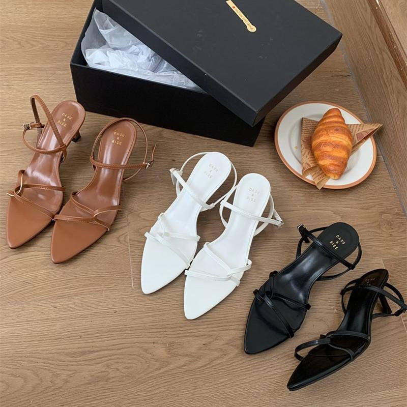 Fashion Bailamos 2025 Summer New Brand Women Sandal Fashion Narrow Band Gladiator Shoes Thin Heel Outdoor Dress Pumps Sandal Shoes