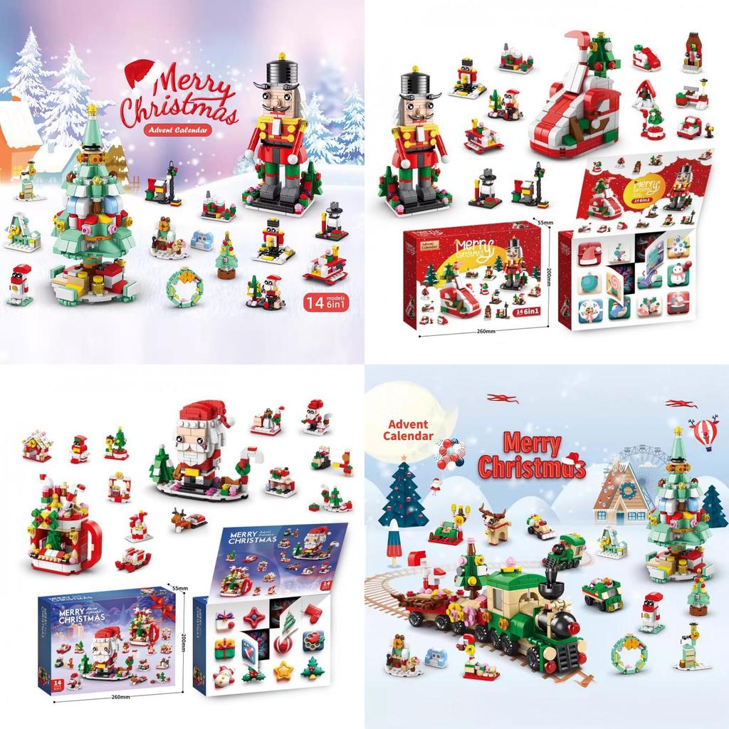 Engaging Compatible Lego Christmas Block Set With 24 Boxes And 400 To 800 Pieces