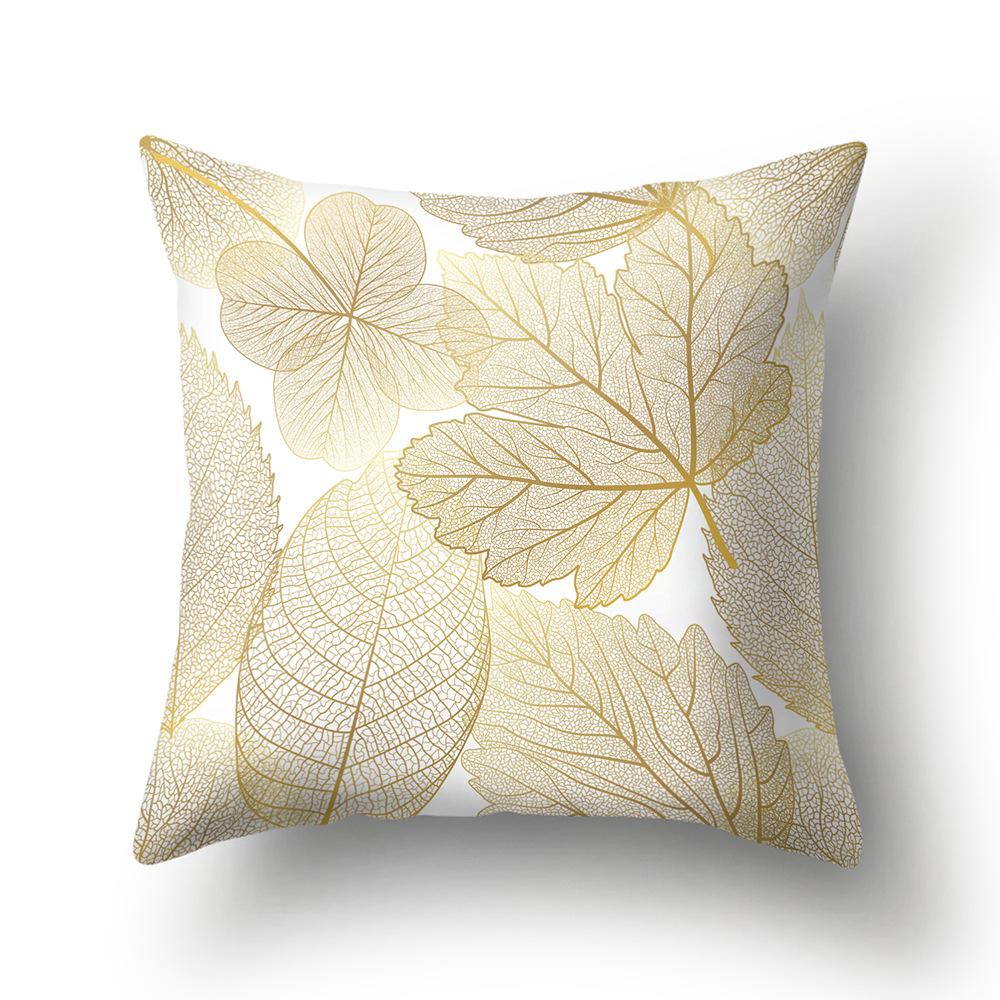 Golden Geometric Puzzle Array Pillow Car Pillow Long Pillow Cushion