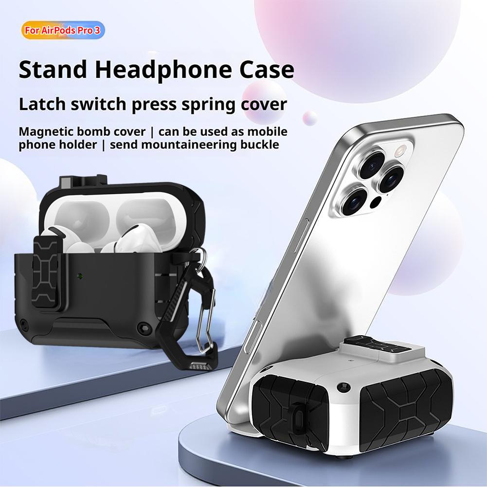 (2025 New) for AirPods Pro 3 Protective Case Secure Lock Case Cover with Keychain For Airpods Pro 3rd Generation