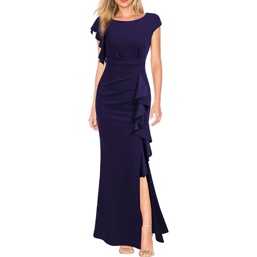 2026 Elegant Commuting Dress, Evening Gown, Ruffled Mermaid Tail Women's Long Dress
