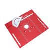 Router Table Insert Plate with Miter Guide Aluminum Alloy Woodworking Bench Flip Board for Trimming Red MM Inch Scales