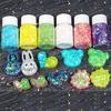 Blue Fine Glitter for Resin Art Craft Supply Glitter Sequins Festival Makeup Glitter Cosmetic Sequins for Gloss Mold Mak
