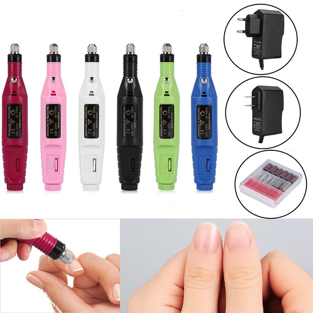 12 Types Manicure Machine Electric Sanding Drill Nail Polishing Tools With Grinding Head