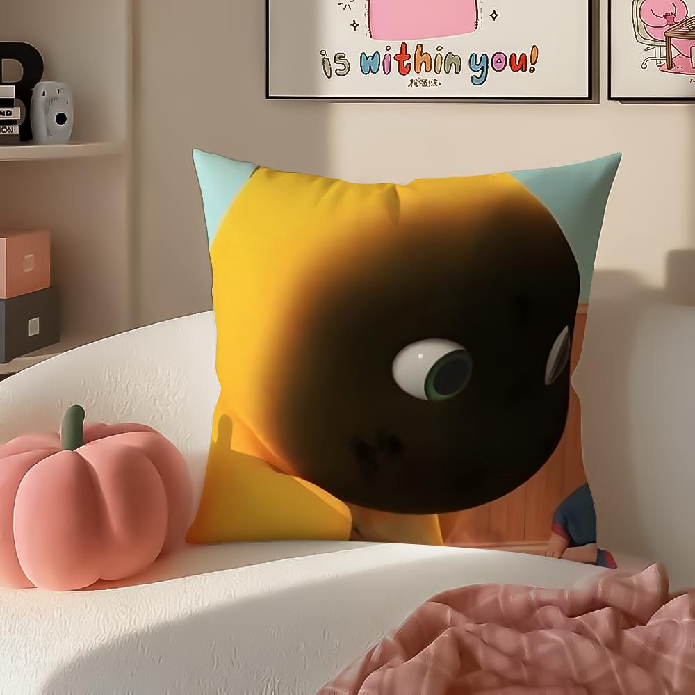 Chubby Cute Chinese Character NNailong Cushion Cover Pillowcase Short Plush Invisible zipper Room Sofa Cushion Cover