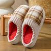 Cotton slippers autumn and winter couple thick-soled velvet wear-resistant home dormitory thermal shoes