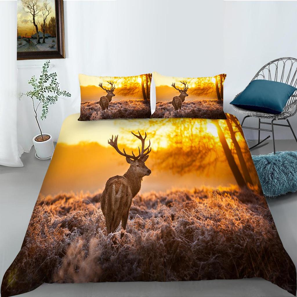 3D Digital Printed Animal Pattern Bedding Set, Bedroom Duvet Cover, Pillowcase, Single/double Bed, Full Size Home Decoration