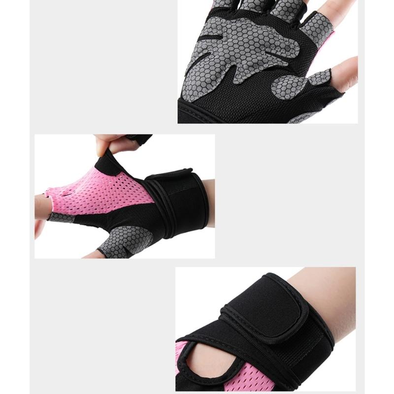 Gym Fitness Gloves For Men Women Full Hand Padding Half Finger Gloves Workout Gloves For Weight Lifting Cycling Fitness