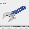 6/8inch Adjustable Spanner Short Handle Hand Tool Universal Bathroom Wrench  Repair Tool