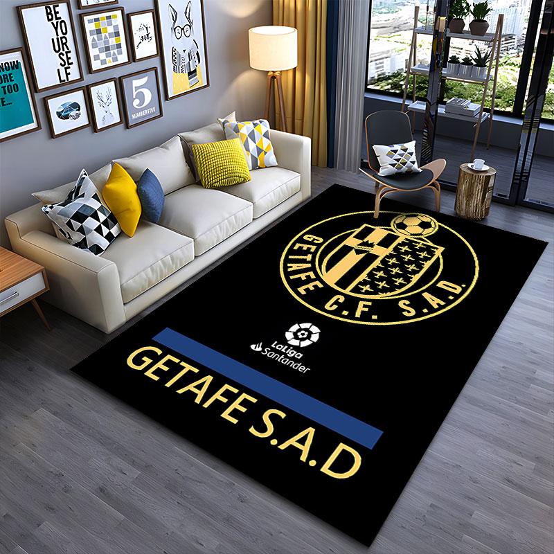 Getafe CF Logo Black Carpet suitable as a non-slip mat for the living room or bedroom sofa
