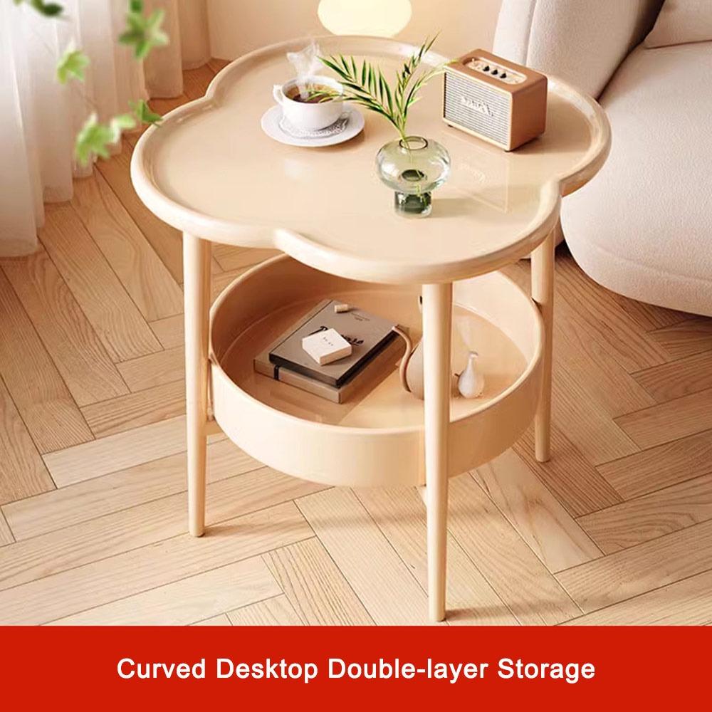 Samll Side Table Plastic Bedside Table Modern End Table for Living Room