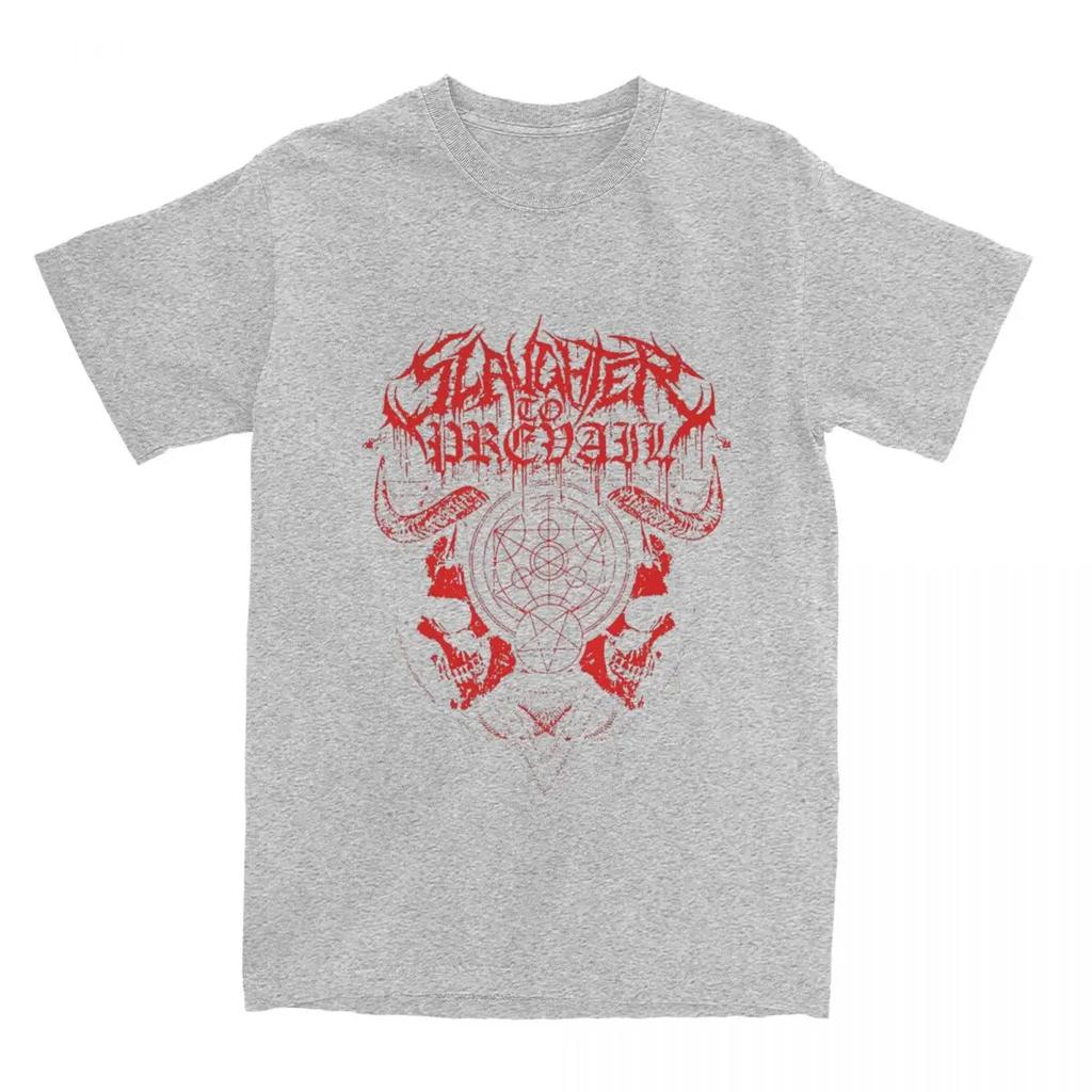 Retro Slaughter To Prevail Bandshirts Herren Damen Heavy Metal Deathcore Verrücktes Reines T-Shirt Rundhals Kurzarm Kleidung Sommer