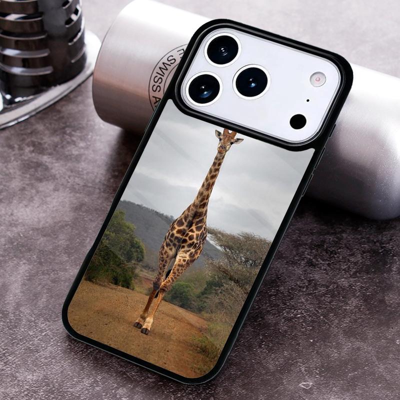 Animal Funy Grey Giraffes with Glasses Phone Case For iPhone 17 16 15 14 13 12 11 Pro Max Plus 17Air Soft Silicone Cover