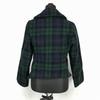 Hergestellt in den USA FIDELIT Kurzer Woll-Peacoat Oberbekleidung Damen S Grün Kariert Amerika Imex(GEBRAUCHT)