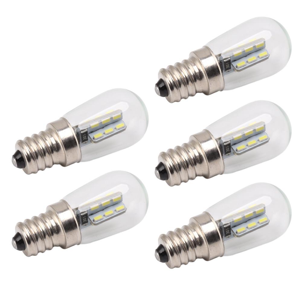 5 Pack E12 LED Bulbs 220V Fridge Lamp Bulbs High Brightness LED Night Light Bulbs Refrigerator