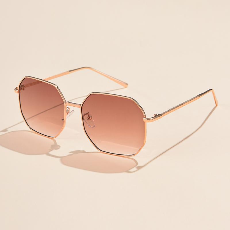 New Fashion Lady Metal Square Sunglasses Women UV400 Luxury Brand Hip Hop Sun Glasses Female Stylish