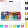 120pcs/box 2A-35A Fuse Combination Kit with Clip Auto Assortment Fuse Portable Car Fuse Car Truck