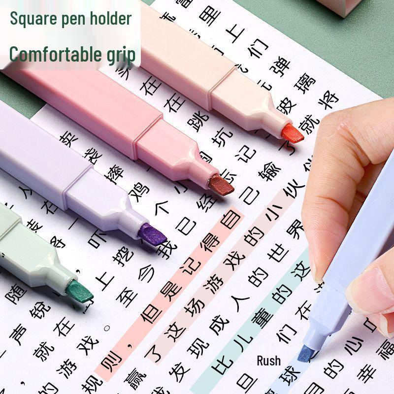 Morandi Retro Color Highlighter Marker Set - Macaron Notebook Pen for Key Points & Wax Seal