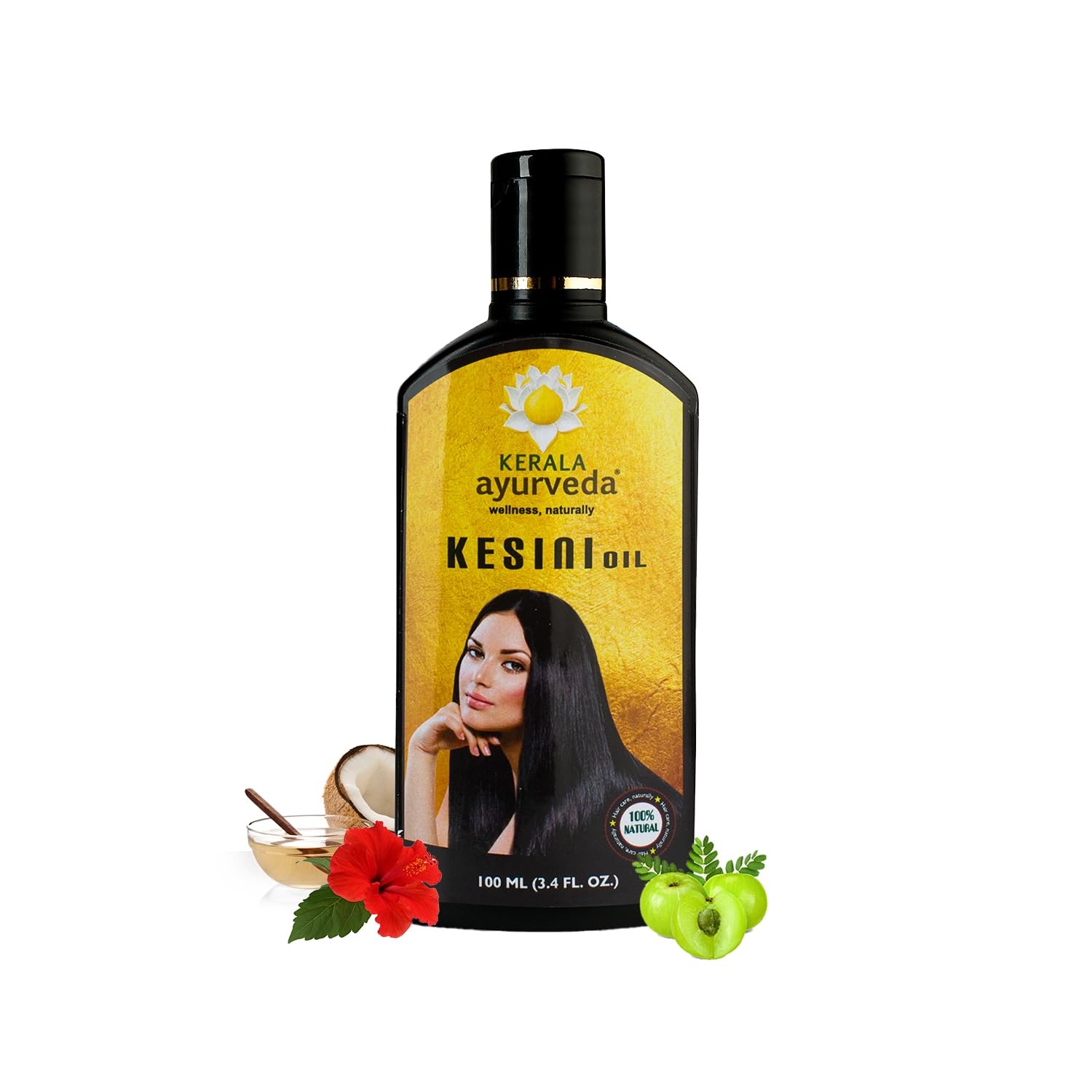 

Kerala Ayurveda Kesini Hair Oil 100ml Pack of 1 – Ayurvedic Herbal Oil for Hair Growth and Scalp Nourishment