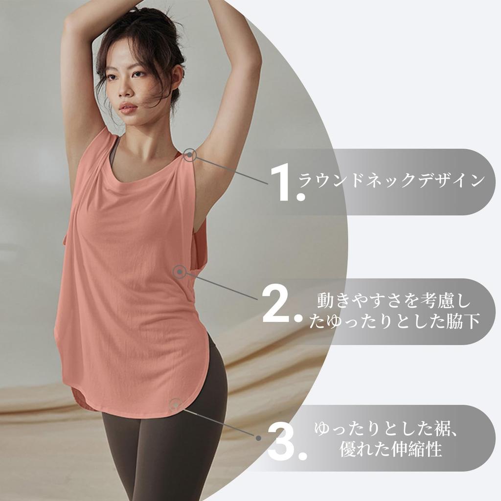 FLORPERRY Yoga Yoga Sports Tank Activewear Bra Training Size M Women's Quick-Drying T-Shirt, Top, Top, Top, Camisole, Vest, Sportswear, Wear, Black,