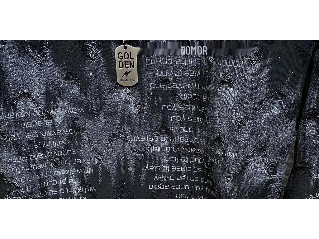 Herren Trendy Glitzer Ripped Hoodie: Lässiges Rundhals-Langarmshirt für Frühling/Herbst