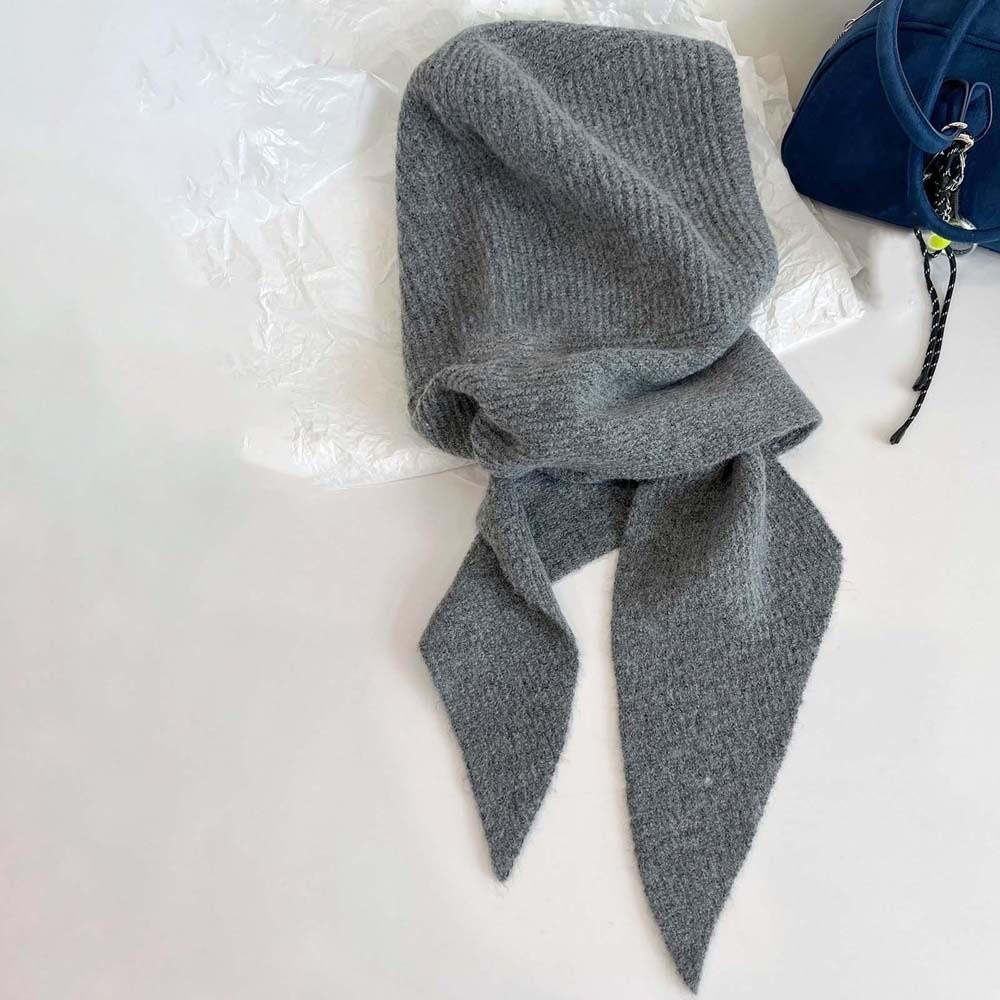 Soft Neck Collar Beanies Cap Triangular Winter Neckerchief Hat Versatile Knitted Hooded Cap  Warmer