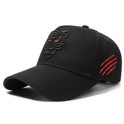 Nowa bawełniana czarna czapka z daszkiem z haftowanym tygrysem dla mężczyzn i kobiet, czapka hip-hopowa, letnia, rekreacyjna, czapki trucker, unisex, czapki snapback, Gorras