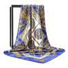 Popular Design 90X90Cm Kerchief New Print Warm Silk Scarf  Satin Finish Scarves Fashion The Four Seasons Hijab