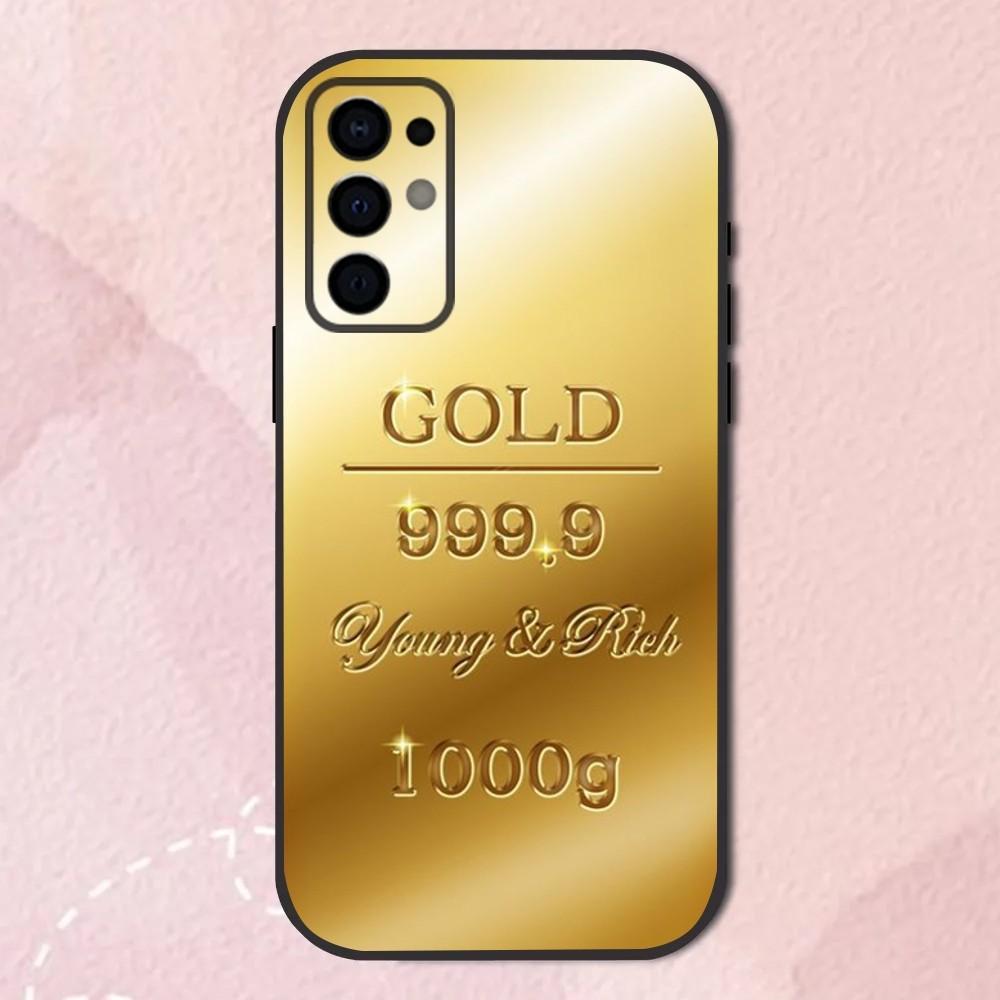 Gold Money Pattern Phone Case For Samsung S24,S21,S22,S23,S30,Ultra,S20,Plus,Fe,Lite,Note,10,9,5G Black Soft Shell