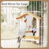 Bite-resistance Parrot Mirror Toy Wear-resisting Bird Mirror for Cage Outdoor