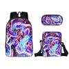 Animation seven dragon ball backpack, primary and secondary school schoolbag, satchel, shoulder bag, pencil case three-piece set