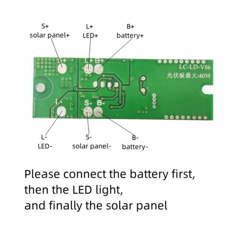 Human Body Sensing LED Control Module 40W Solar Light Circuit Board Remote Controllers LED Module Easy To Use