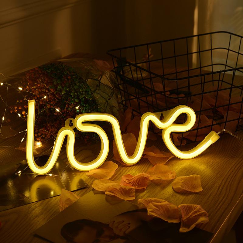 

Romantic LED LOVE Neon Light - Perfect for Proposals, Birthdays & Party Decorations 20V