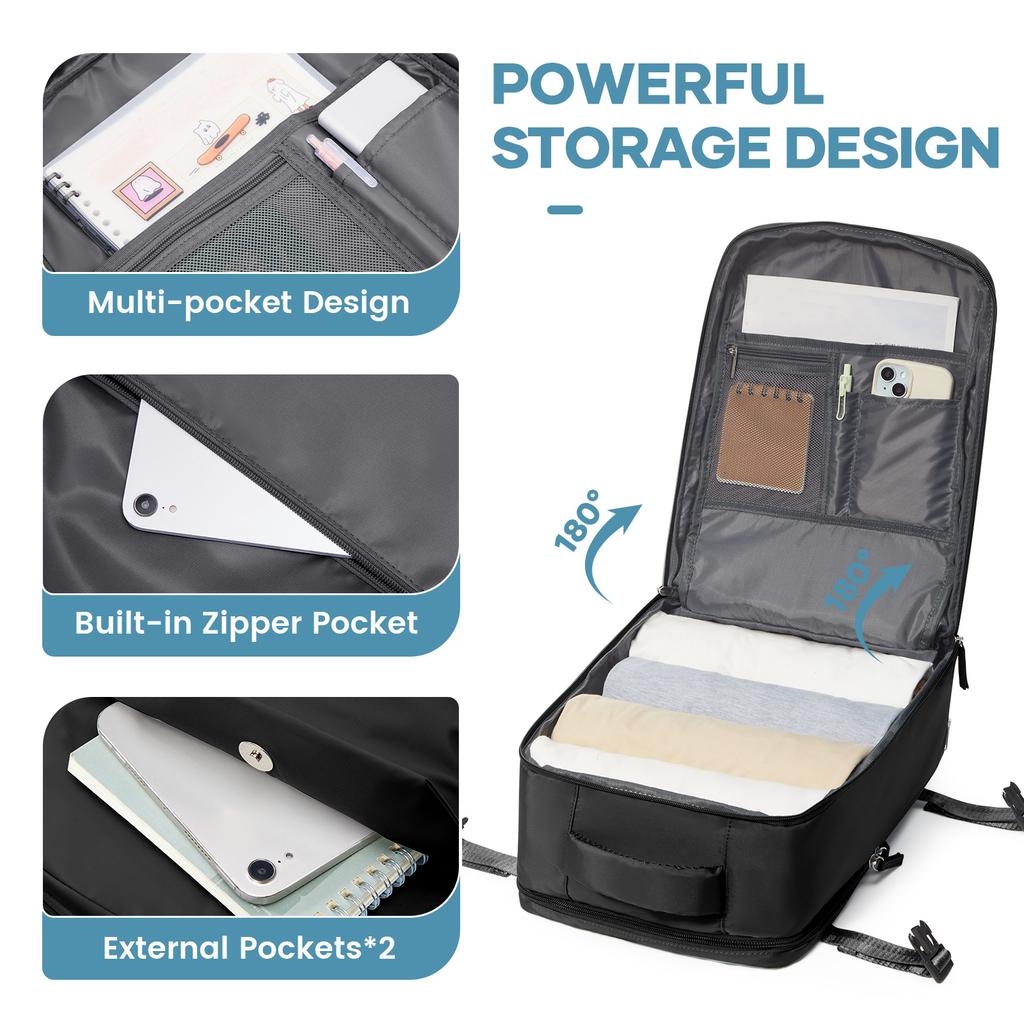 Men's Work Backpack, Hand Luggage Aircraft Laptop Rucksack Women Men, Carry On Luggage Rucksack, Cabin Mochila viaje,School Bag