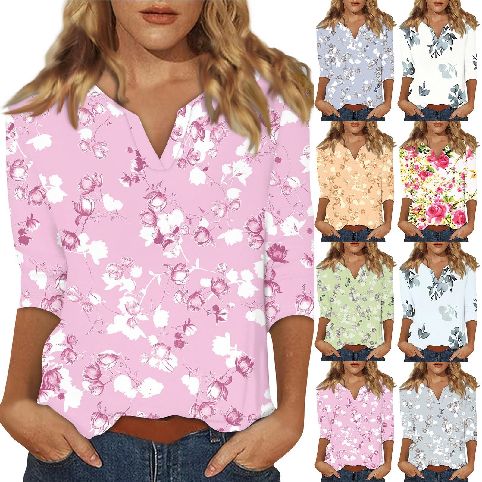 

Женская футболка с воротником-стойкой и рукавами 3/4 с принтом XXL