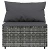 Vidaxl 4-Cz. Garden Lounge Set, Cushions, Grey PE Rattan