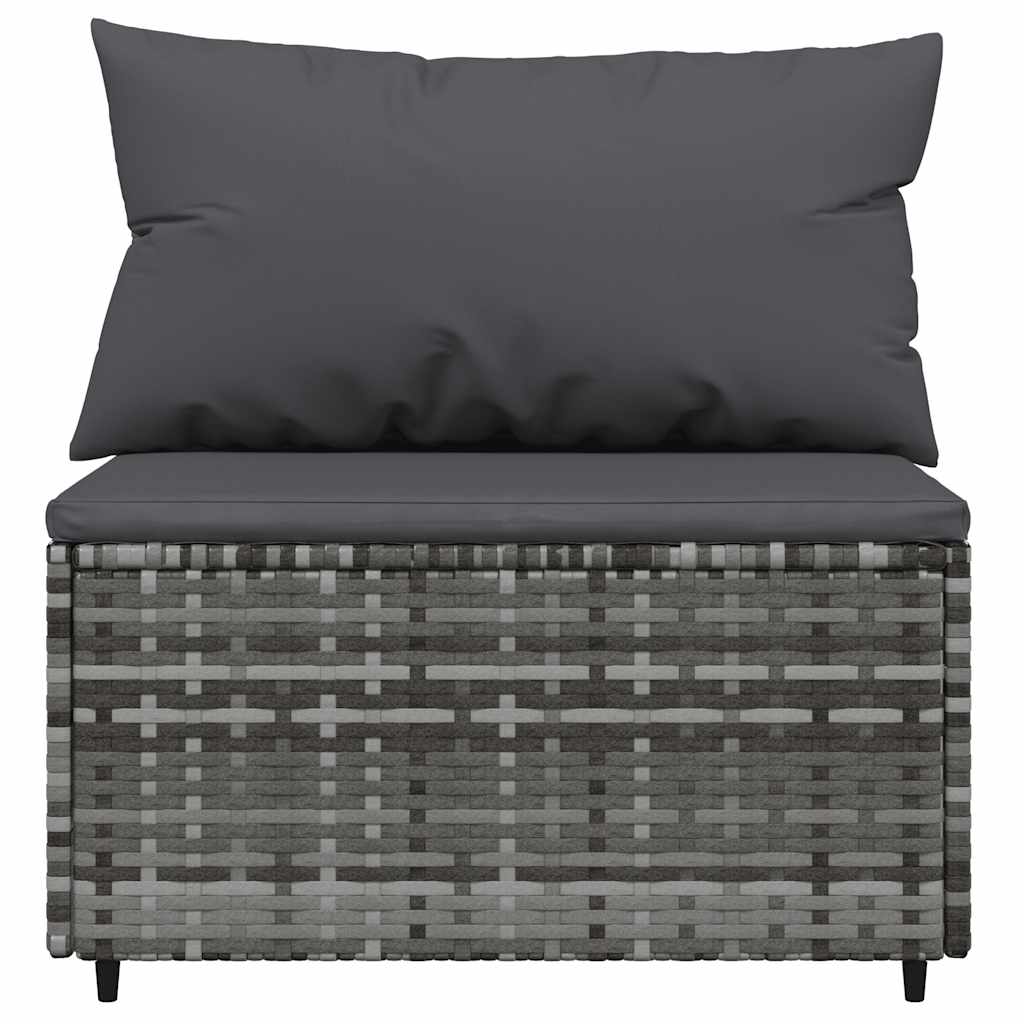 Vidaxl 4-Cz. Garden Lounge Set, Cushions, Grey PE Rattan
