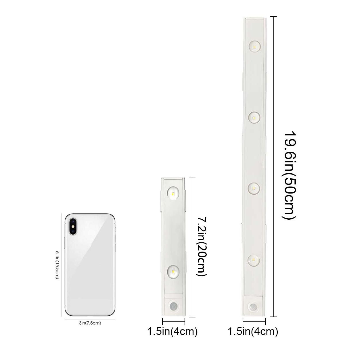 

LED Smart Home Human Body Sensor Light - Rechargeable Cat Eye Sensor Light, Wine Cabinet Light, Hill Night Light Warm White&0.2m