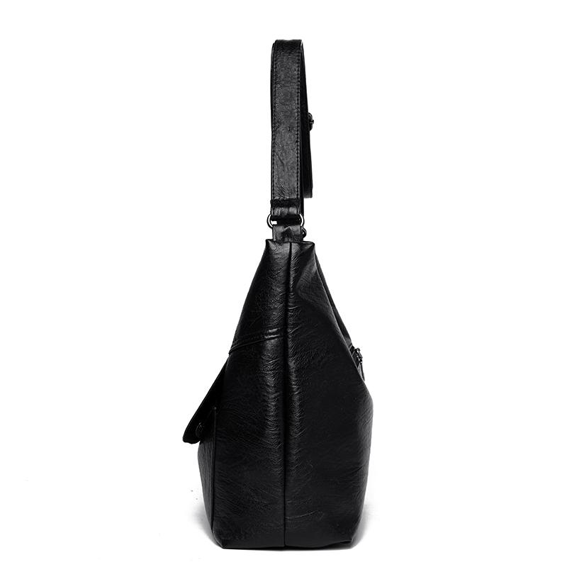 Women's Bag Vintage Shoulder Bag Large Capacity Multi-Pocket Soft Leather Tote Bag