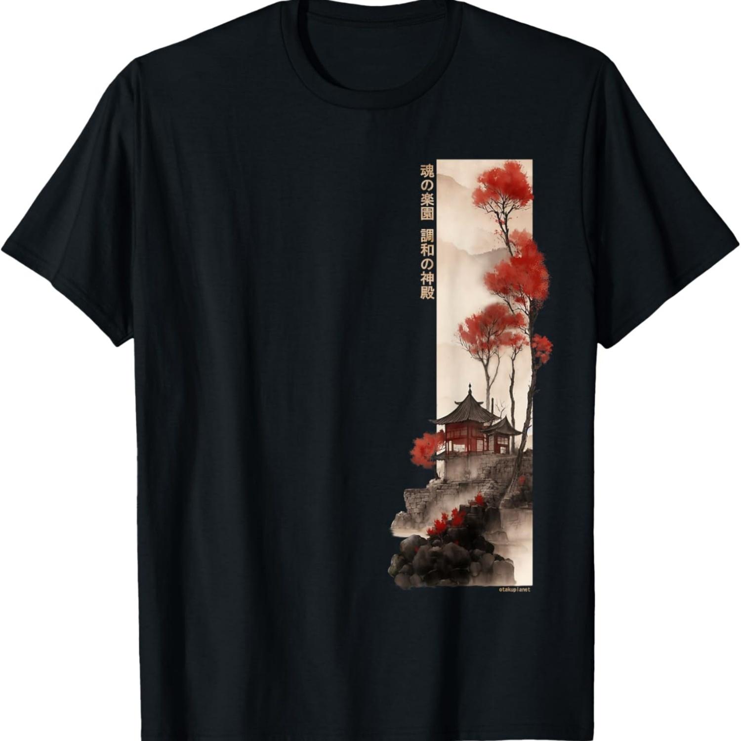 Japanese temple retro vaporwave in Japan harajuku 80 s 90 s T-Shirt S