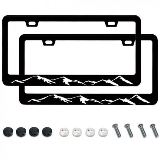 2pcs For Nissan Accessories Mounta Raised Car SUV License Plate Frame Cover