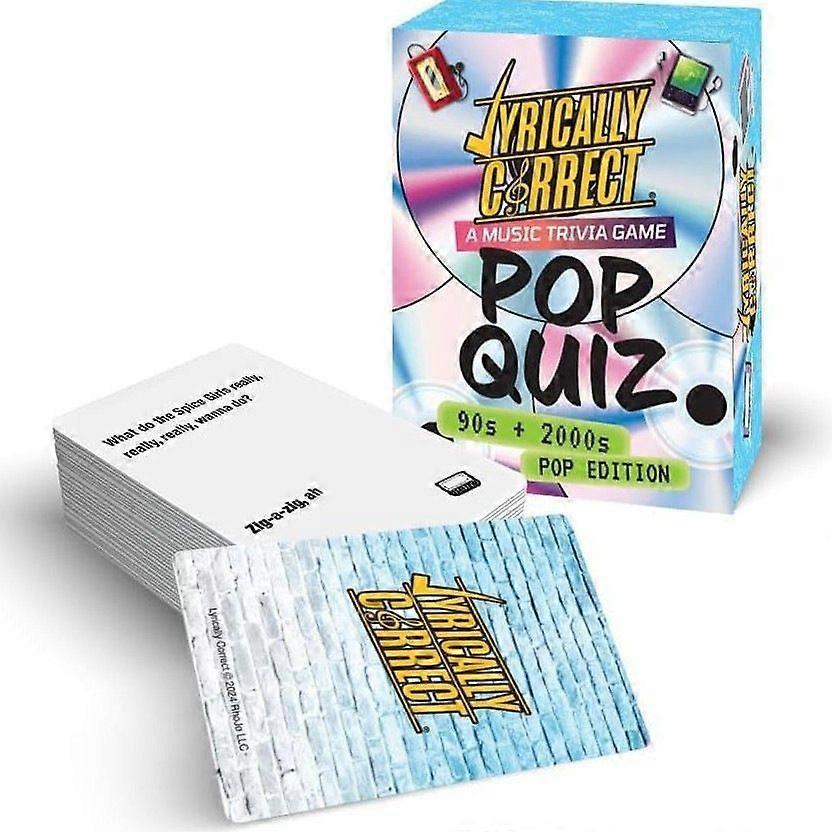 Pop Quiz Music Trivia Game - 90s & 2000s Edition, Lyrics & Pop Hits Quiz for Music Lovers