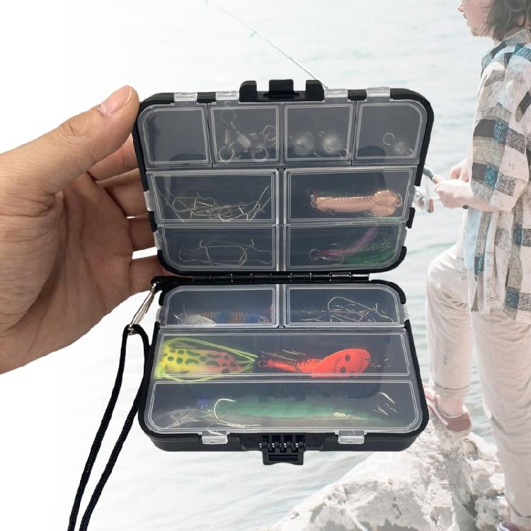 2Pcs Tackle Box with Dividers Fishing Tackle Storage Box Visible Foldable Case Double Side Hooks Storage Container Case