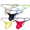 Pochette pour Gros Pénis String Homme Sous-vêtement Sexy Soie Glacée String Basse Taille Culotte Homme Gay Culotte Érotique Pochette Bombée Slip Bikini