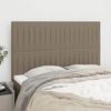 Headboard - Maison Exclusive - Taupe Fabric - Adjustable Height - Wooden Feet - 144×5×118/128 Cm