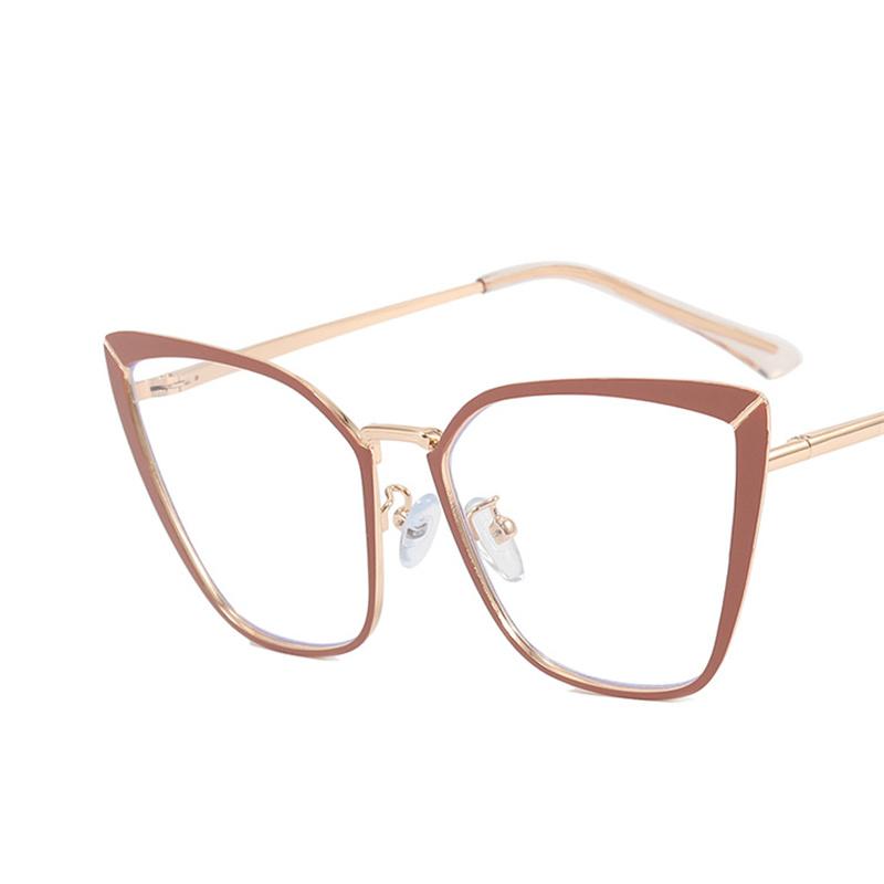 

Luxury Designer Sunglasses Women s Cat Eye Metal Glasses Frames Cool Summer Beach Glasses Fashion Optical Glasses