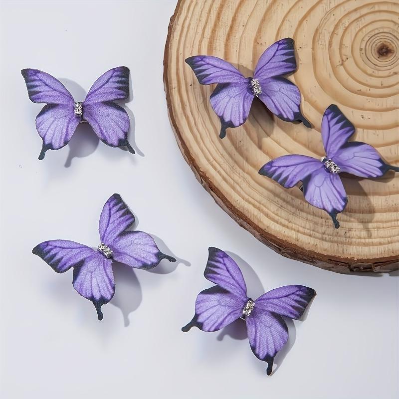 

5Pcs Dreamy Purple Butterfly Hair Clip,fairy Like Forest Style Braided Hair Clip,daily Date Photo Decoration Hair Accessory